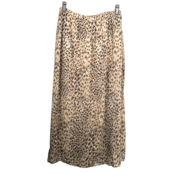 Linea by Louis Dell’Olio Silk Animal Print Top and Skirt Set Size XL - Picture 4 of 5